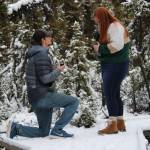 Michael proposes to Sarah at the Kenai National Wildlife Refuge on Sunday, Nov. 7, 2021. (Photo by Ashlyn OHara/Peninsula Clarion)