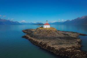 Eldred Rock Lighthouse in the Lynn Canal served as a navigational beacon for generations of mariners. Local volunteers are working to preserve it for future generations of lighthouse enthusiasts. (Courtesy Photo/Matthew York)