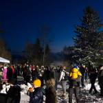 O Christmas Tree, O Christmas tree, of all the trees most lovely. Dozens of community members gathered at the Homer Chamber of Commerce holiday tree lighting ceremony to hear carols and enjoy the holiday season. (Photo by Sarah Knapp/Homer News)