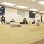 The Kenai Peninsula Borough School District Board of Education meets on Monday, Dec. 6, 2021 in Soldotna, Alaska. (Ashlyn O'Hara/Peninsula Clarion)