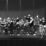 Photo by Sarah Knapp/Homer News 
Little Fireweed students sing their welcome song during the Sankofa Dance Theater Alaska end of residency performance on Dec. 3.
