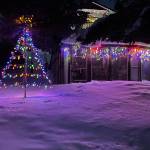 A home in the Baycrest Hill area is one of the entries in the Let it Glow holiday lighting contest. (Photo courtesy Homer Chamber of Commerce)