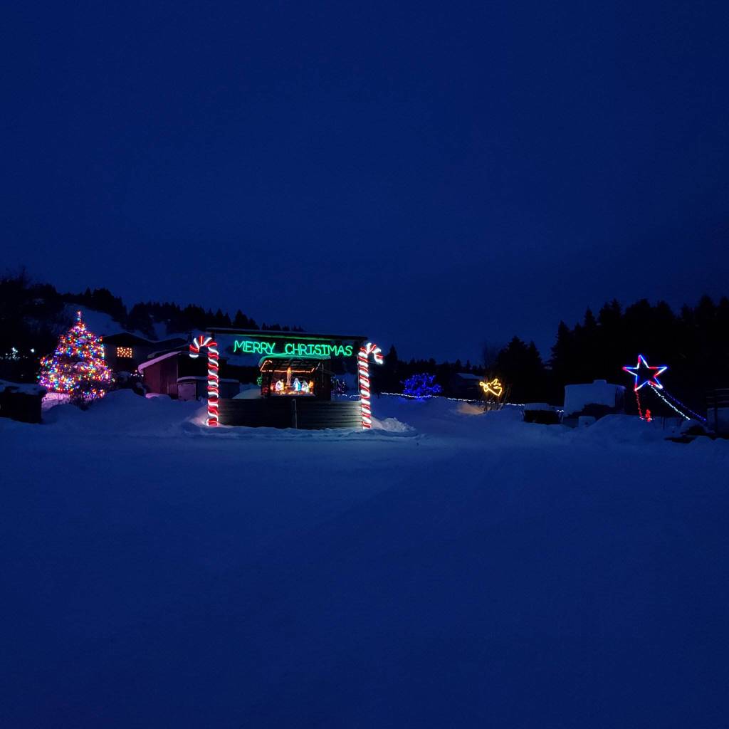 A home in the Baycrest Hill area is one of the entries in the Let it Glow holiday lighting contest. (Photo courtesy Homer Chamber of Commerce)