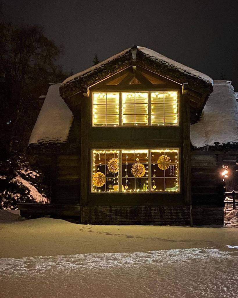 Dharmic Spruce on East End Road is one of the entries in the Let it Glow holiday lighting contest. (Photo courtesy Homer Chamber of Commerce)