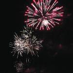 Fireworks explode above the Homer Spit on Dec. 31, 2020 as part of the third annual crowdfunded fireworks in Homer, Alaska. (Photo by Megan Pacer/Homer News)