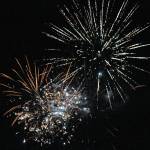Fireworks explode above the Homer Spit on Dec. 31, 2020 as part of the third annual crowdfunded fireworks in Homer, Alaska. (Photo by Megan Pacer/Homer News)