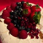 The merigue-based pavlova is a lighter-than-air dessert than can be topped with an assortment of fruits. (Photo by Tressa Dale/Peninsula Clarion)