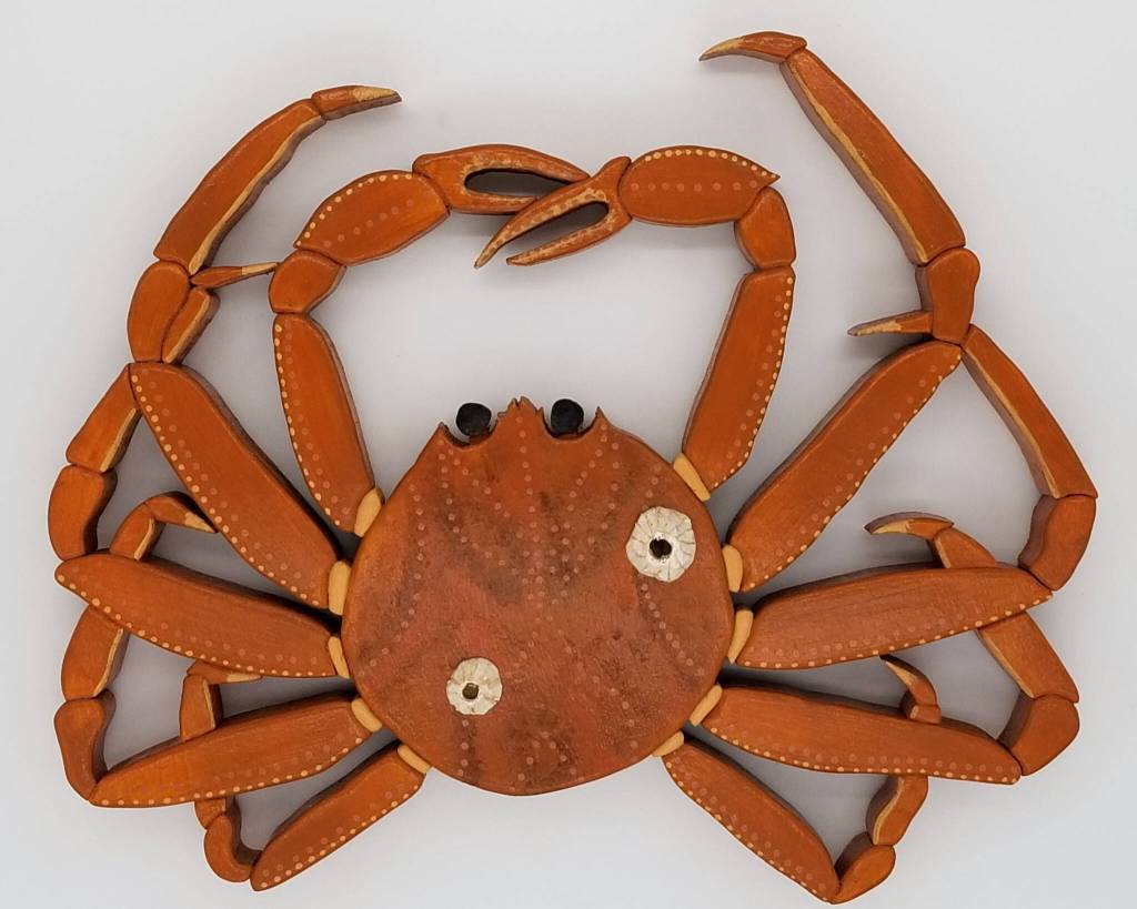 Kim Schusters marine life wood carving is part of art being featured this month at Ptarmigan Arts in Homer. (Photo provided)