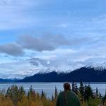 Homer New reporter Sarah Knapp admires Alaska's beautiful landscape during a trip to Anchorage. (Photo by Ashlyn O'Hara/Peninsula Clarion)