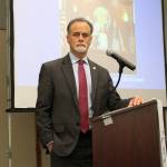 State Sen. Peter Micciche fields questions from constituents during a joint chamber luncheon on Wednesday, Jan. 5, 2022 at the Kenai Chamber of Commerce and Visitor Center in Kenai, Alaska. (Ashlyn OHara/Peninsula Clarion)