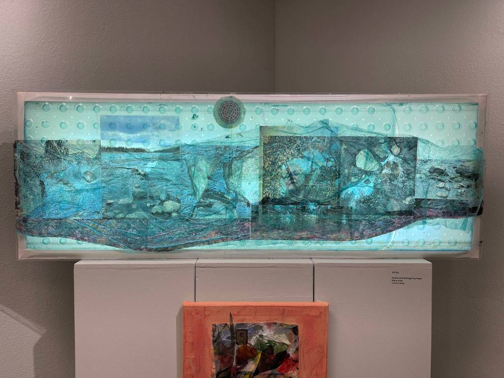 Zirrus VanDeveres pieces are displayed at the Kenai Art Center on Jan. 4, 2022. (Courtesy Alex Rydlinski)