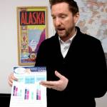 Former Alaska lawmaker Jason Grenn holds an Alaska Division of Elections brochure explaining ranked choice voting at his office in Anchorage, Alaska, on Friday, Jan. 14, 2022. Grenn was sponsor of a ballot initiative passed by Alaska voters in 2020 that would end party primaries and send the top four vote-getters, regardless of party affiliation, to the general election, where ranked-choice voting would determine a consensus winner. The model is unique among states and viewed by supporters as a way to encourage civility and cooperation among elected officials. The Alaska Supreme Court is set to hear arguments over the system Tuesday, Jan. 18, 2022. (AP Photo / Mark Thiessen)
Former Alaska lawmaker Jason Grenn holds an Alaska Division of Elections brochure explaining ranked choice voting at his office in Anchorage, Alaska, on Friday, Jan. 14, 2022. Grenn was sponsor of a ballot initiative passed by Alaska voters in 2020 that would end party primaries and send the top four vote-getters, regardless of party affiliation, to the general election, where ranked-choice voting would determine a consensus winner. The model is unique among states and viewed by supporters as a way to encourage civility and cooperation among elected officials. The Alaska Supreme Court is set to hear arguments over the system Tuesday, Jan. 18, 2022. (AP Photo / Mark Thiessen)