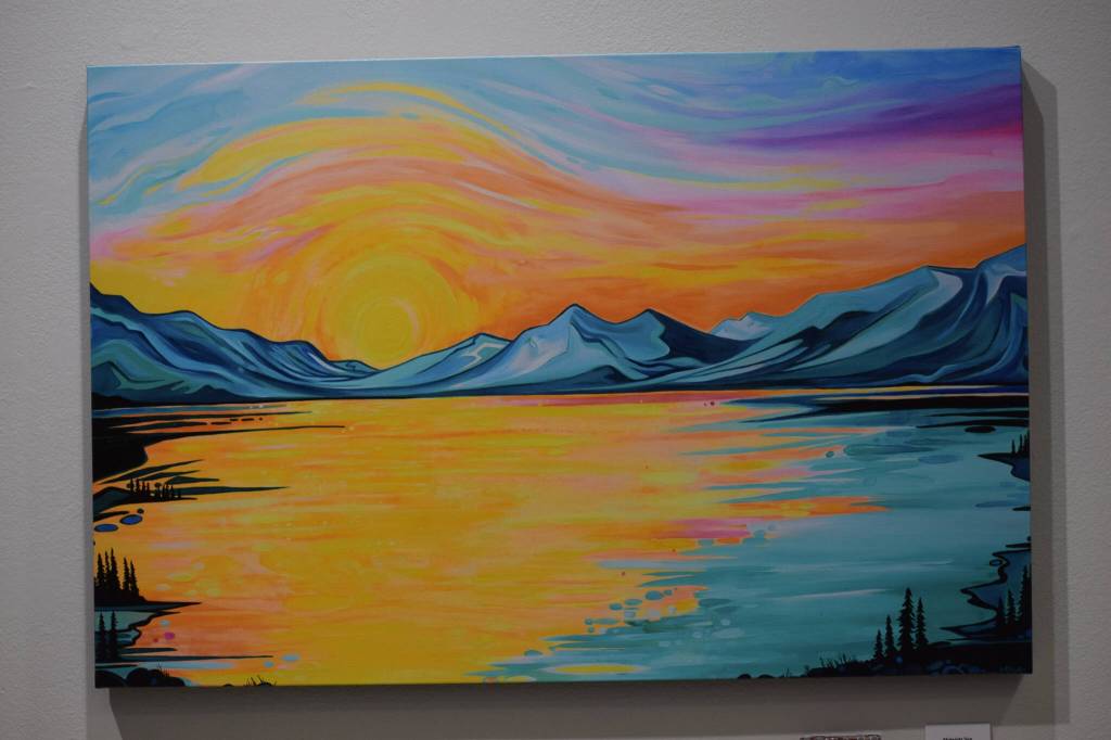 Laura Deweys art is on display at the Kenai Chamber of Commerce and Visitor Center on Wednesday, Jan. 19, 2022. (Camille Botello/Peninsula Clarion)
