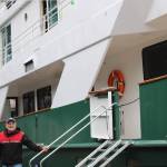 Dan Blanchard, CEO of UnCruise Adventures, stands in front of a ship on May 14, 2021. (Dana Zigmund/Juneau Empire)