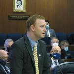 AP Photo / Becky Bohrer
Alaska Republican state Rep. David Eastman speaks on the floor of the Alaska House on Monday in Juneau.