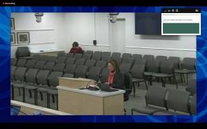 KPBSD Assistant Superintendent Kari Dendurent presents an update on the districts strategic plan during a board of education work session on Monday, Feb. 7, 2022 in Soldotna, Alaska. (Screenshot)