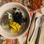 Tressa Dale / Peninsula Clarion
A traditional dish of the Lunar New Year, rice cake soup features beef, rice cakes, green onions, toasted sushi nori and eggs.