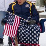 Toras Fisk is pictured during the 2021 Veterans Day ceremony at the Alaska Islands and Ocean Center on Nov. 11. (Photo by Sarah Knapp/Homer News)