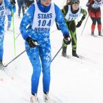 Soldotnas Jordan Ruffner starts the girls 5-kilometer classic mass start race Saturday at the Region III ski championships at Tsalteshi Trails just outside of Soldotna.