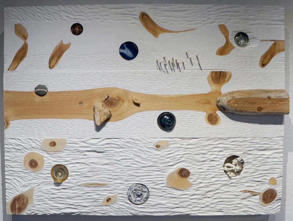 Don Deckers Beach Walk: Winter, one of his works in his exhibit, Thin Ice, showing through February at Bunnell Street Arts Center in Homer, Alaska. (Photo by Michael Armstrong/Homer News)