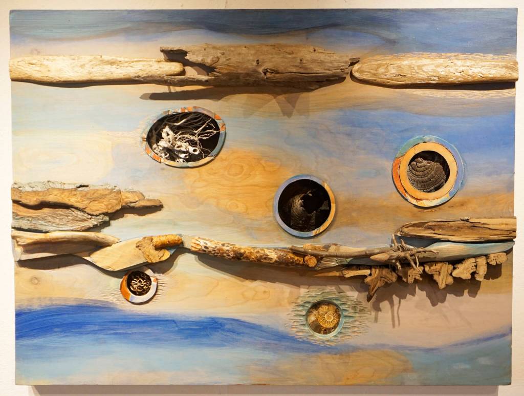 Don Deckers Beach Walk: Summer #1, one of his works in his exhibit, Thin Ice, showing through February at Bunnell Street Arts Center in Homer, Alaska. (Photo by Michael Armstrong/Homer News)