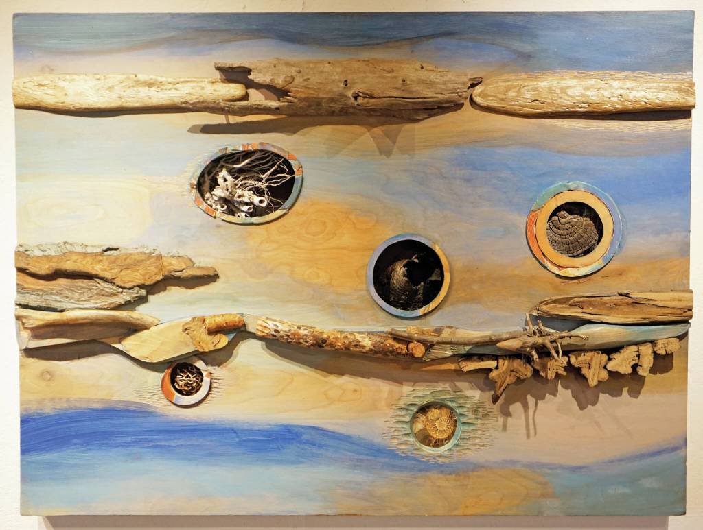 Don Deckers Beach Walk: Summer #1, one of his works in his exhibit, Thin Ice, showing through February at Bunnell Street Arts Center in Homer, Alaska. (Photo by Michael Armstrong/Homer News)