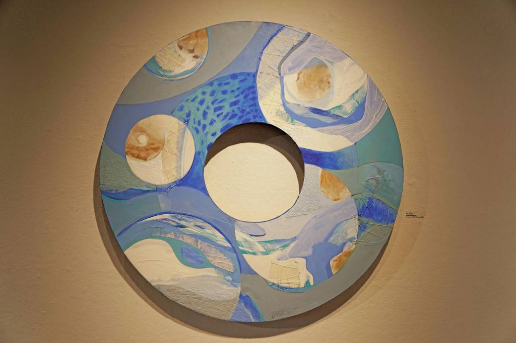 Photo by Michael Armstrong/Homer News 
Don Deckers An Arctic Circle: A, one of his works in his exhibit, Thin Ice, showing through February at Bunnell Street Arts Center in Homer.