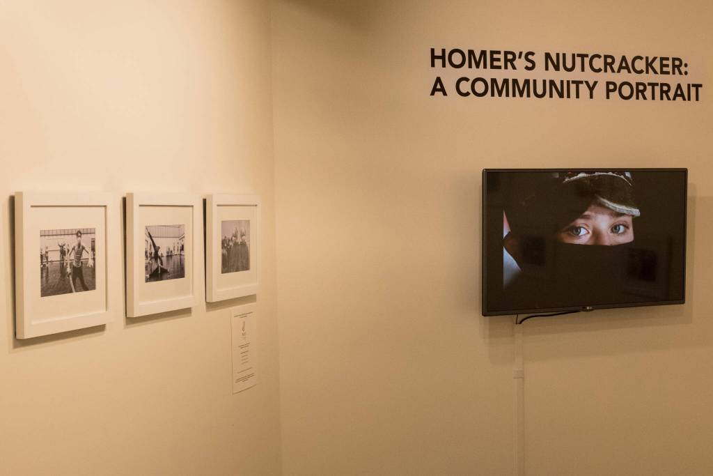 Several of Rafael de la Uzs photographs from his exhibit at the Pratt Museum & Park in Homer, Alaska. (Photograph by Sean McDermott)