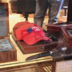 A hat signed by former U.S. President Donald Trump is displayed in Charlie Pierces home office on Thursday, March 10, 2022 in Sterling, Alaska. (Ashlyn OHara/Peninsula Clarion)