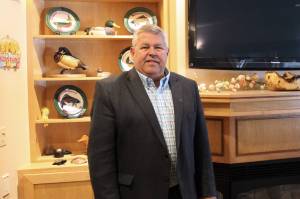 Charlie Pierce stands in his home on Thursday, March 11, 2022 in Sterling, Alaska. (Ashlyn OHara/Peninsula Clarion)