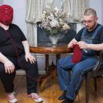 Mutlidisciplinary and performance artist Jesse Egner speaks Friday, April 1, 2022, at Bunnell Street Arts Center in Homer, Alaska, for the start of his residency. (Photo provided)