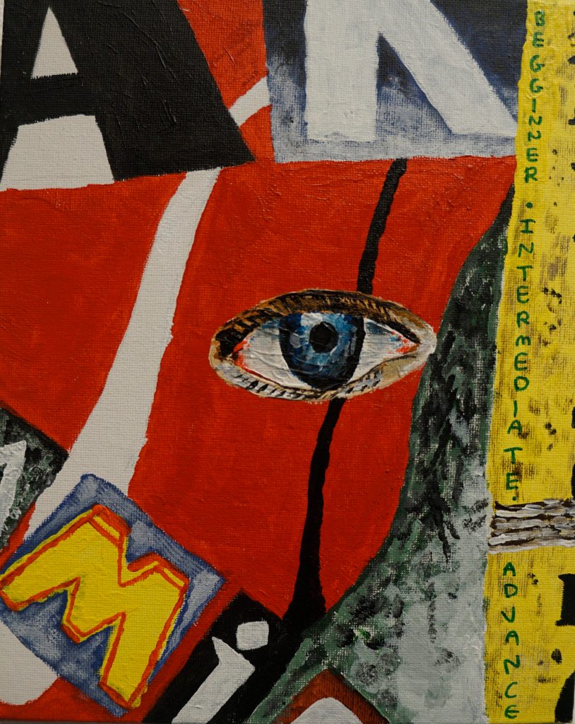 Grade 9 Homer High School student Jody Goodrich's "A various smattering of my interests." (Photo by Michael Armstrong/Homer News)