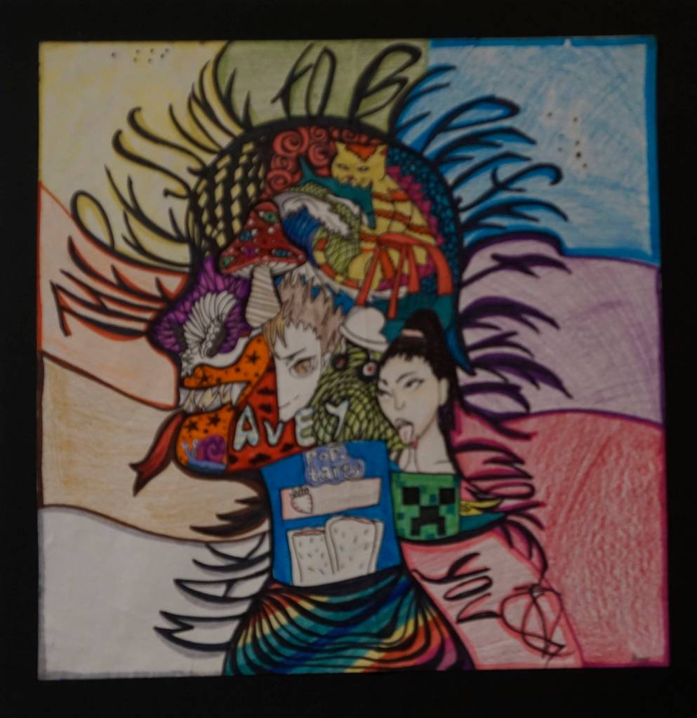 Grade 7 Homer Middle School student Averelle Sapinoro's "Profile." (Photo by Michael Armstrong/Homer News)