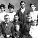 Photo courtesy of the David Family Collection
Arthur Davidsons familyIn about 1904, the full family of Arthur and Ellen Davidson (front row) posed for this family portrait. Miriam Davidson, the third born, is in the dark blouse on the right end of the back row; she is standing next to her older siblings, Cora and William.