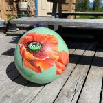 Jan Peyton and Char Jump have painted buoys like this one for a show in June at Fireweed Gallery. (Photo provided)