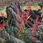 One of Carolyn Seymours works of arts to be shown Friday and Saturday, July 8-9, 2022, at Ptarmigan Arts in Homer, Alaska. The show honors Seymour, Ptarmigans oldest artist, who turned 100 in May. (Photo provided)