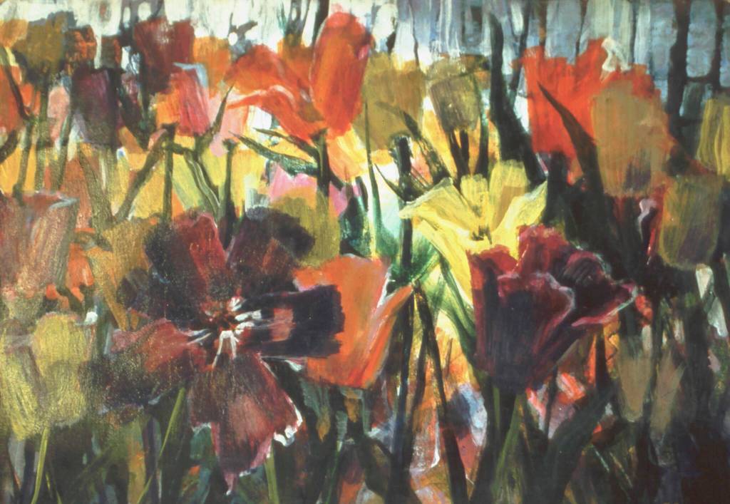 One of Carolyn Seymours works of arts to be shown Friday and Saturday, July 8-9, 2022, at Ptarmigan Arts in Homer, Alaska. The show honors Seymour, Ptarmigans oldest artist, who turned 100 in May. (Photo provided)