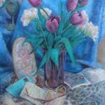 One of Carolyn Seymours works of arts to be shown Friday and Saturday, July 8-9, 2022, at Ptarmigan Arts in Homer, Alaska. The show honors Seymour, Ptarmigans oldest artist, who turned 100 in May. (Photo provided)