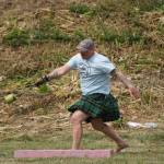 Dave Hancock throws in the weight-for-distance event at the Kachemak Bay Highland Games on Saturday, July 2, 2022, at Karen Hornaday Park in Homer, Alaska. (Photo by Michael Armstrong)