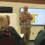 Robert Ruffner fields questions from attendees at a meeting to discuss the potential boundaries of a Nikiski Advisory Planning Commission at the Nikiski Community Recreation Center on Tuesday, July 19, 2022, in Nikiski, Alaska. (Ashlyn OHara/Peninsula Clarion)
