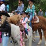 Riders with Alaska C&C Horse Adventures participate in the 65th annual Soldotna Progress Days Parade on Saturday, July 23, 2022, in Soldotna, Alaska. (Ashlyn OHara/Peninsula Clarion)