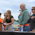 Katie Delker performs the U.S. National Anthem during the 2022 Soldotna Progress Day Parade on Saturday, July 23, 2022, in Soldotna, Alaska. (Ashlyn OHara/Peninsula Clarion)