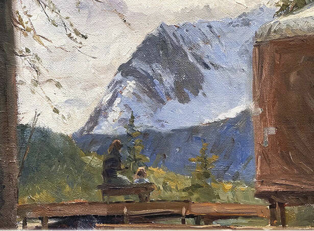 One of David Pettibones paintings from his show opening in August at Bunnell Street Arts Center in Homer, Alaska. (Photo provided)