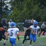 Tappan striding forward on Saturday, Aug. 13, 2022, at Homer High School in Homer, Alaska. (Photo by Charlie Menke/ Homer News)
