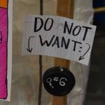 An example of plastic that cannot be recycled is displayed on the recycling super sack at the Cook Inletkeeper Community Action Studio in Soldotna, Alaska, on Aug. 11, 2022. (Jake Dye/Peninsula Clarion)