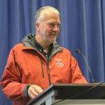 Sen. Dan Sullivan speaks at the Kenai Classic Roundtable at Kenai Peninsula College on Wednesday, Aug. 17, 2022 near Soldotna, Alaska. (Ashlyn O’Hara/Peninsula Clarion)
