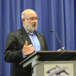 NOAA Administrator Dr. Richard Spinrad speaks at the Kenai Classic Roundtable at Kenai Peninsula College on Wednesday, Aug. 17, 2022 near Soldotna, Alaska. (Ashlyn O’Hara/Peninsula Clarion)