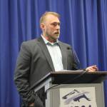 Former Kenai River Sportfishing Association Executive Director Ben Mohr speaks at the Kenai Classic Roundtable at Kenai Peninsula College on Wednesday, Aug. 17, 2022 near Soldotna, Alaska. (Ashlyn O’Hara/Peninsula Clarion)