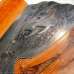 Jeff Deans Salmon Stream table made of black cherry and heat-colored steel. (Photo provided)