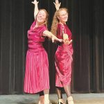 Photo provided
Maura Jones, left, and Ireland Styvar, right, rehearse for Nice Moves, one of the Alaska World Arts Festival events for the festival starting Friday.